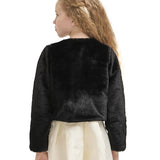 Girls Cozy Long Sleeve Crew Neck Dress Coat
