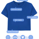 Girls Short Sleeve Crewneck Crop Top Tee