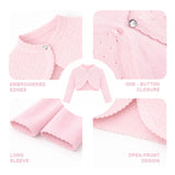 Girls Patterned Knit Bolero Cardigan