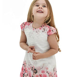 Little Girls Floral Short Sleeve Summer Dress