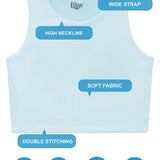 Girls' Double Lined Sleeveless Basic Crop Tank Top