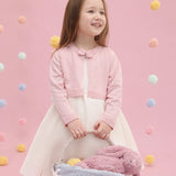 Little Girls' Long Sleeve Bowknot Closure Bolero Cardigan