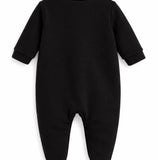 Baby Boy Tuxedo Romper Suit | Bow Tie & Necktie | 100% Cotton Footed Coverall