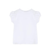 Girls' Basic Cotton T-Shirt  Short Puff Sleeve Crewneck / Toddler
