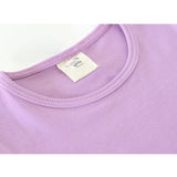Baby Cotton Puff Sleeve Basic Crewneck T-Shirt
