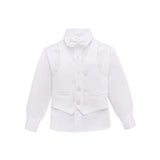 Little & Youth Boys Suit Set - Formal Suit Vest, White Dress Shirt, Dress Pants, and Bowtie - 4-Piece