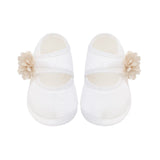 Baby Girls' Lace Floral Embroidered Dress with Matching Shoes Christening Baptism Dress