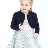 Girls' Bolero Cardigan Shrug Knit Long Sleeve Button Closure