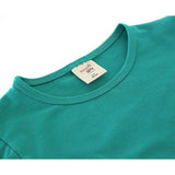 Girls' Basic Short Puff Sleeve Cotton T-Shirt and Leggings Set