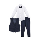 Boys Formal Suit 4 Piece Vest, Pants and Tie Dresswear Suit Set