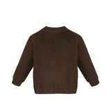 Lilax Little Boys Basic Long Sleeve V-Neck Classic Knit Cardigan Sweater
