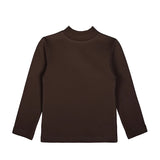 Toddler Cotton Long Sleeve Basic Mock-Neck T-Shirt