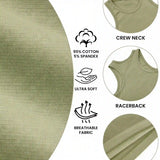 Girls' Soft Solid Cotton Blend Racerback Tank Top