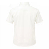 Lilax Boys Classic Short Sleeve Button Down Casual Solid Dress Shirt