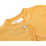 Little Girls' Knit Long Sleeve Button Closure Bolero Cardigan Shrug