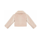 Girls Faux Fur Bolero Oversized Collar Jacket