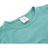 Little Girls Cotton Long Sleeve Basic Crewneck T-Shirt