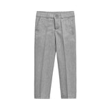 Boys Suit Set Slim Fit Vest, White Dress Shirt, Dress Pants and Bowtie 4 Piece Formal Suit Set