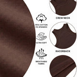 Girls' Soft Solid Cotton Blend Racerback Tank Top