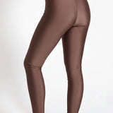 Girls Shiny High Waisted Leggings – Dance & Gymnastics Stretch Tights