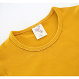 Little Girls Cotton Long Sleeve Basic Crewneck T-Shirt
