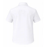 Lilax Boys Classic Short Sleeve Button Down Casual Solid Dress Shirt