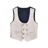Boys 5-Piece Slim Fit Textured Suit Set
