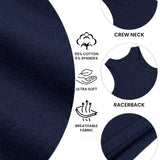 Girls' Soft Solid Cotton Blend Racerback Tank Top