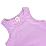 Girls' Soft Solid Cotton Blend Racerback Tank Top