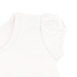 Girls' Basic Short Puff Sleeve Round Neck Cotton T-Shirt