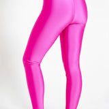 Girls Shiny High Waisted Leggings – Dance & Gymnastics Stretch Tights