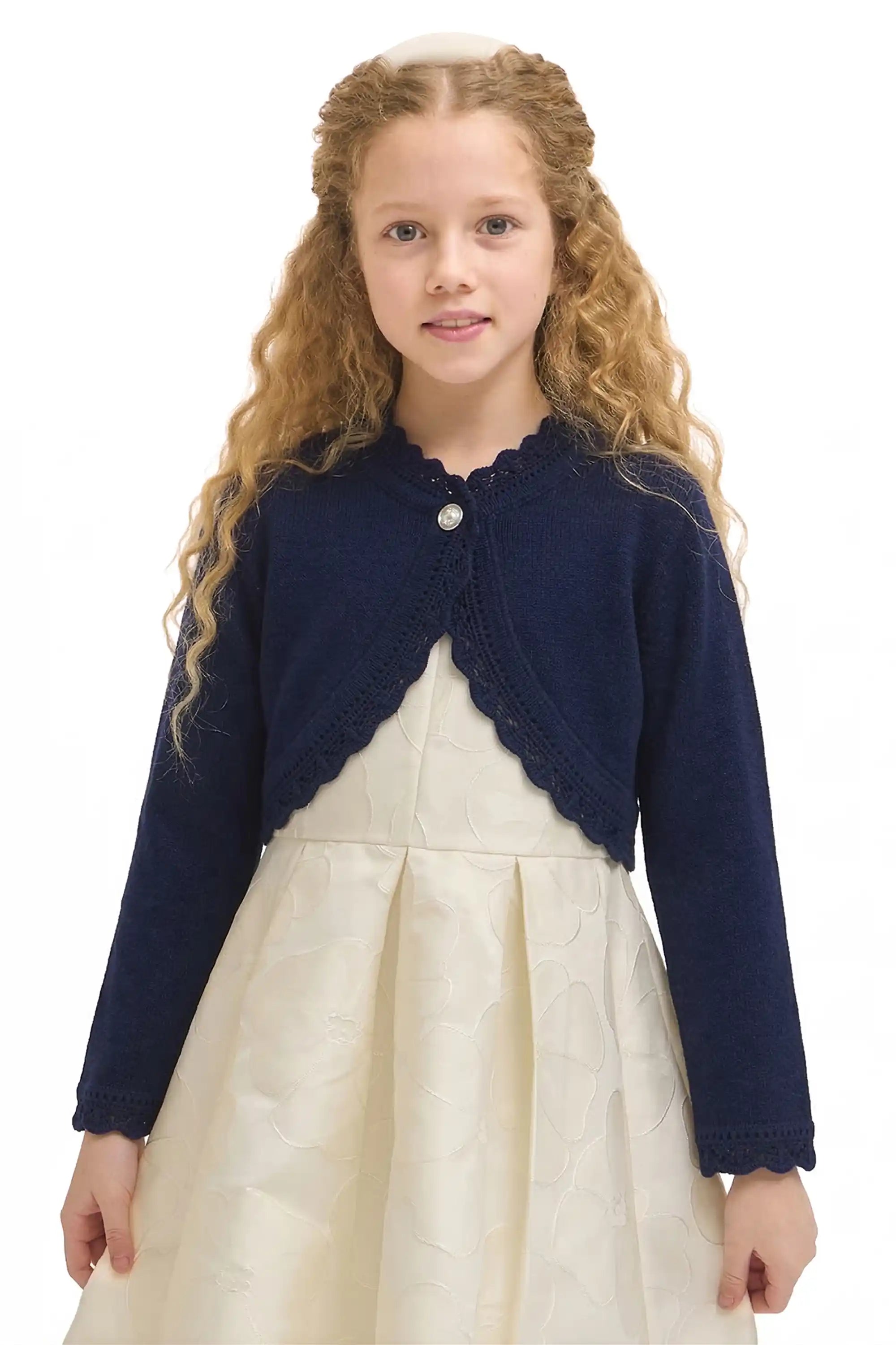 Baby Knit Button Detailed Bolero Cardigan
