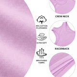 Girls' Soft Solid Cotton Blend Racerback Tank Top