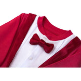 Baby Boy Footie Tuxedo Outfit with Bow Tie for Christmas Holidays - The Perfect Gentleman Look