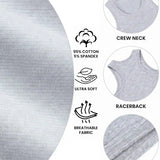 Girls' Soft Solid Cotton Blend Racerback Tank Top