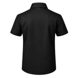 Lilax Boys Classic Short Sleeve Button Down Casual Solid Dress Shirt