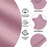 Girls' Soft Solid Cotton Blend Racerback Tank Top