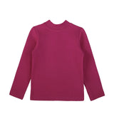 Girls' Basic Mock Turtleneck Long Sleeve Cotton Solid T-Shirt / 9 to 12 Years