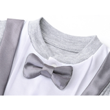 Baby Boy Footie Tuxedo Outfit with Bow Tie for Christmas Holidays - The Perfect Gentleman Look