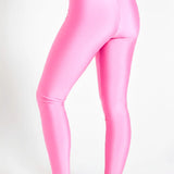 Girls Shiny High Waisted Leggings – Dance & Gymnastics Stretch Tights