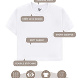 Girls Short Sleeve Crewneck Crop Top Tee