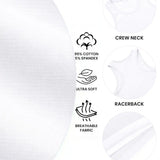 Girls' Soft Solid Cotton Blend Racerback Tank Top