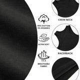 Girls' Soft Solid Cotton Blend Racerback Tank Top