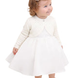 Baby Girls' Long Sleeve Knit One Button Closure Bolero Shrug