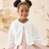 Girls Cozy Long Sleeve Crew Neck Dress Coat