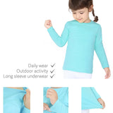 Little Girls Cotton Long Sleeve Basic Crewneck T-Shirt