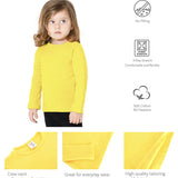 Little Girls Cotton Long Sleeve Basic Crewneck T-Shirt