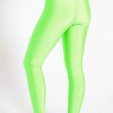 Girls Shiny High Waisted Leggings – Dance & Gymnastics Stretch Tights