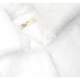 Girls Faux Fur Shrug Jacket Tied Ribbon Cozy Bolero