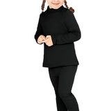 Girls Long Sleeve Mock Turtleneck Shirt and Leggings Set, Girls' Clothing Sets